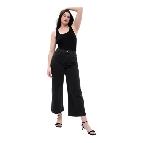 GAP RETRO CUT CAPRI CROP DENIM JEANS, Size 14 - Picture 1 of 8